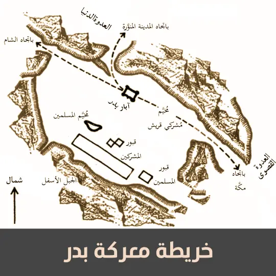 خريطة معركة بدر